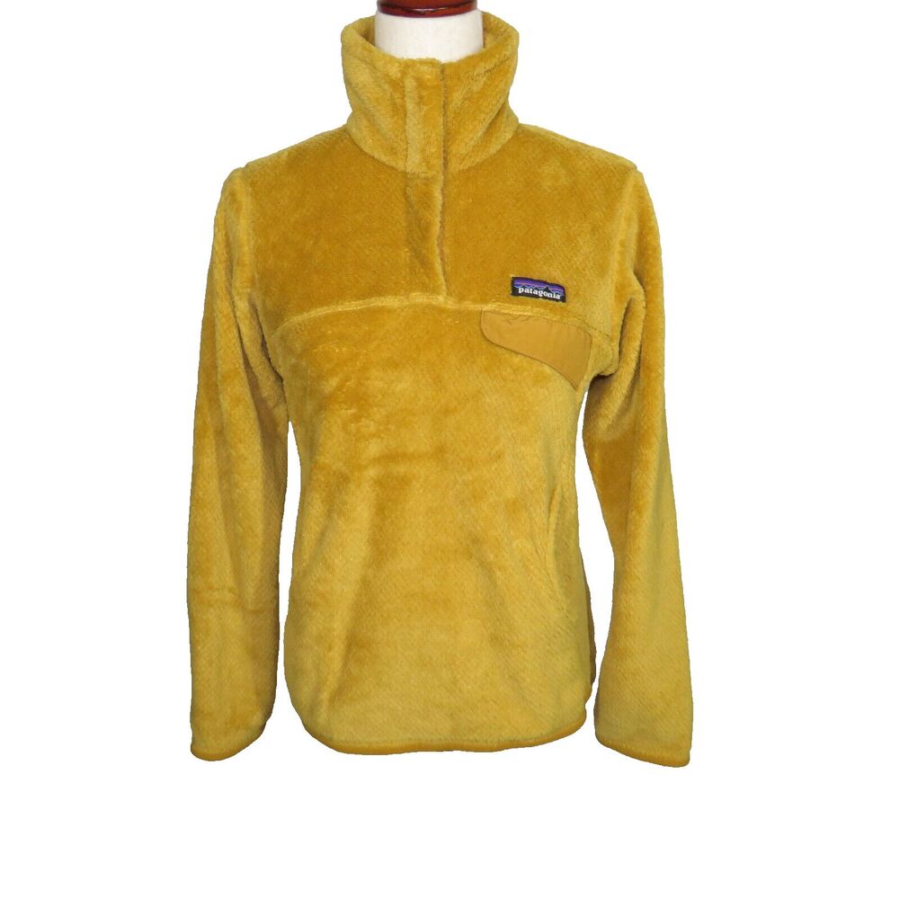 Patagonia Rare Re-Tool Snap-T Fleece Pullover Nectar Yellow Prairie Gold Size S